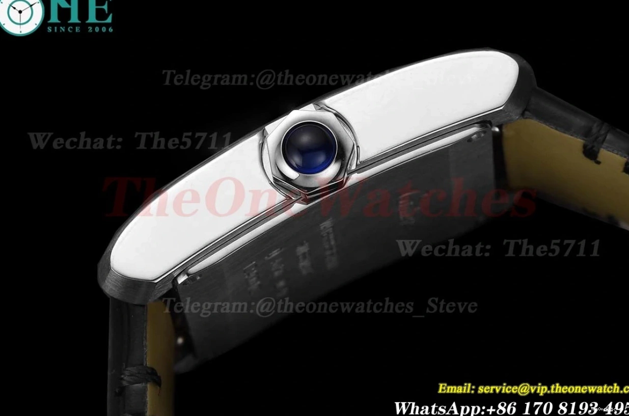 LE Black Tank Quartz Dial 27mm 8848F Française Silver SS 0317